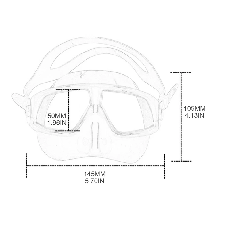 Anti Leak Snorkel Diving Mask Wide View Scuba Diving Goggles Tool for Snorkeling 6