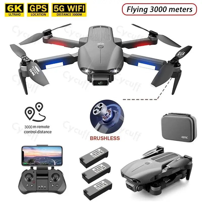Tanie F9 GPS Drone 6K profesjonalny HD podwójny aparat WiFi fpv Mini Drone