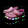 Summer Children Hole Sandals LED Lighted Flashing Light Shoes Boys Girls Beach Sandals Kids Breathable Fashion Sneakers 2