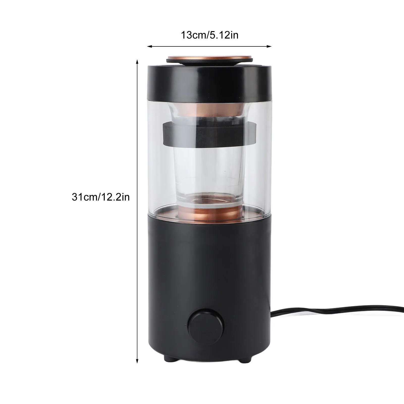 Automatic Coffee Bean Dryer, Coffee Bean Roaster 1300W Stainless Steel Transparent Glass Automatic Coffee Roaster Machine 2