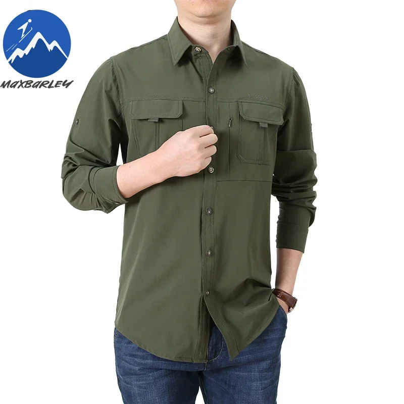 MAGCOMSEN-Chemise à manches longues pour homme, 3 poches, protection solaire, séchage rapide, randonnée, pêche, travail  200000343