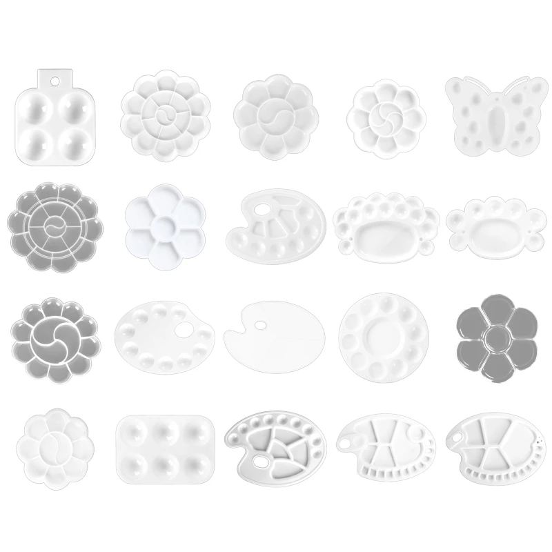 

Paint Tray Reusable Plastic Palettes Professional DIY Art Painting