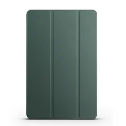 Premium TriFold Stand Case with Soft TPU Back for MatePad Air 11.5 (Dark Green)
