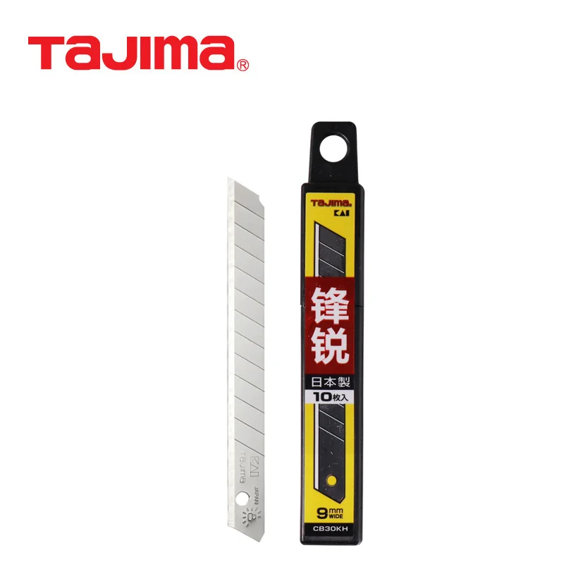 

TAJIMA CB30KH 60° Angle Sharp Blades 10PCS 9mm Spare Blades Set A-Type Utility Knife Endura Blade for LC320B/330B/360B Cutter