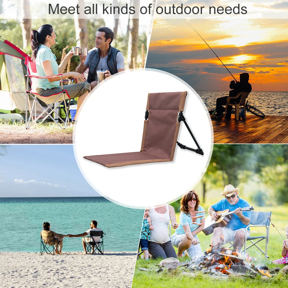 Foldable Camping Chair Leisure Relaxing Portable Backrest Cushion Beach  Fishing Seat Travel Hiking Picnic Chaise Garden Tools