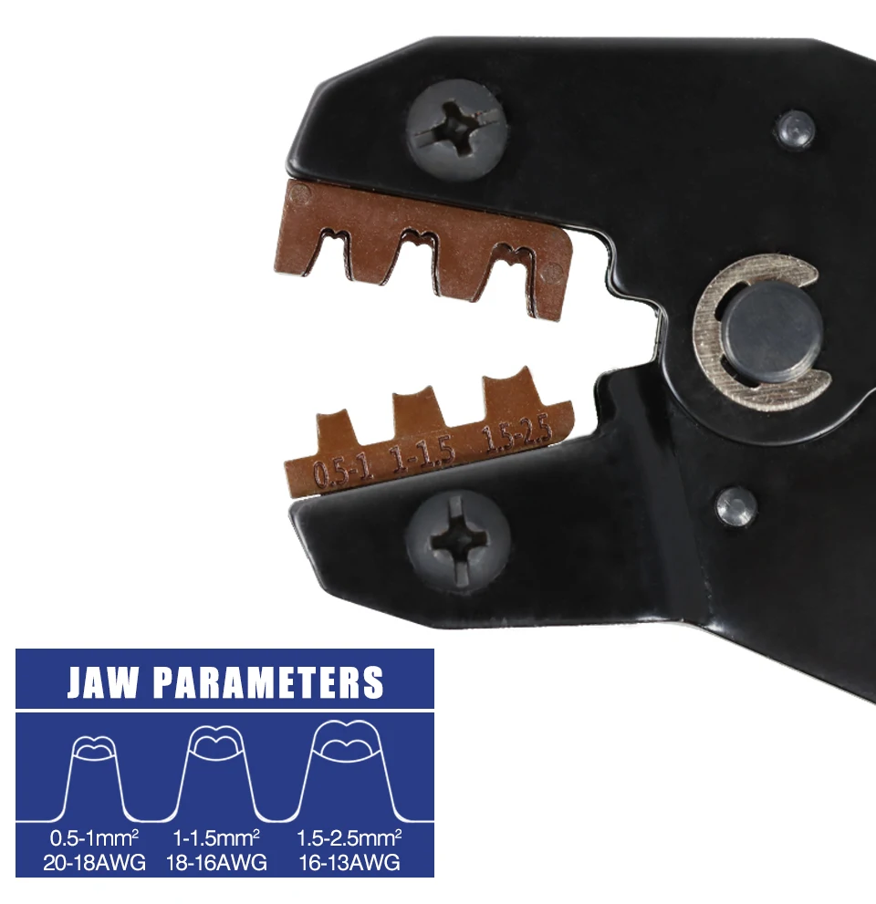 Für TAB 2,8 4,8 6,3 Auto Terminals SN-48B Crimpen Zangen 0,5-2,5mm2/23-13AWG Hohe Präzision Backen Draht Elektrische Hand Werkzeuge – Detail 4