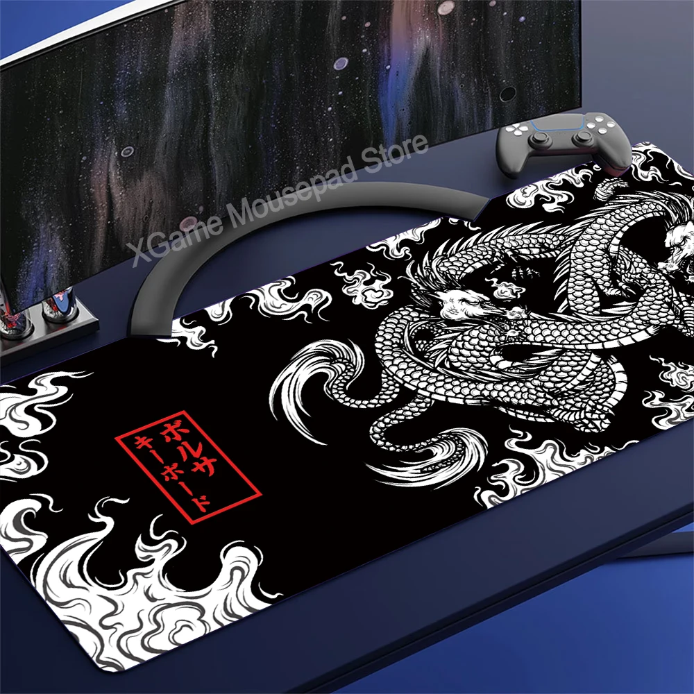 Grande Mouse Pad com Chinese Dragon Print Acessórios para Jogos Escritório Computador Teclado pc Gamer Laptop Desk Mat hd Xxl 100×50
