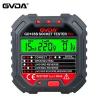 GVDA Socket Outlet Tester Voltage Detector Electric Circuit Breaker Finder Ground Zero Line US EU UK Plug Polarity Phase Check 1