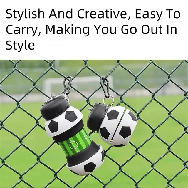 Fold Water Bottle Camping Cups Mug Outdoor Sports Basketball Football Tennis Golf School Leakproof Portable Kids Water Bottle 3