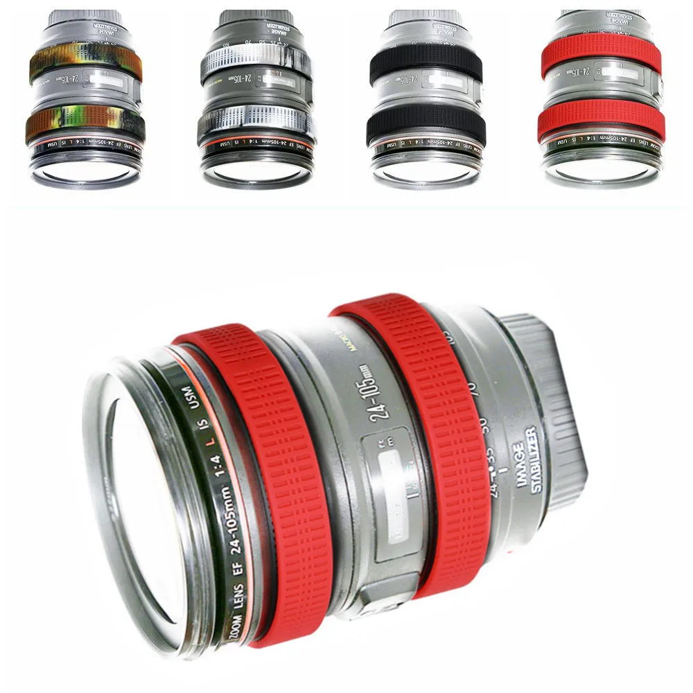 Per Canon Ef 24-105Mm F/4L Is Usm Silicone Focus Ring + Zoom Ring Rubber Band Protector