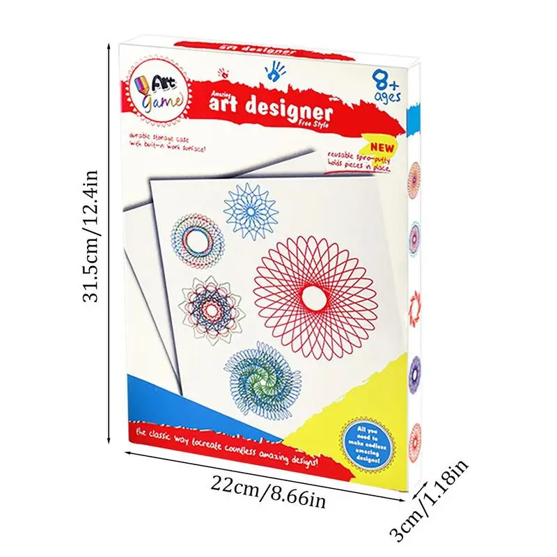 Geometric Drawing Ruler Spiral Art Spiral Stencils With Pens Paper For Drawing DIY Art Crafts Sketch Creation Children&s