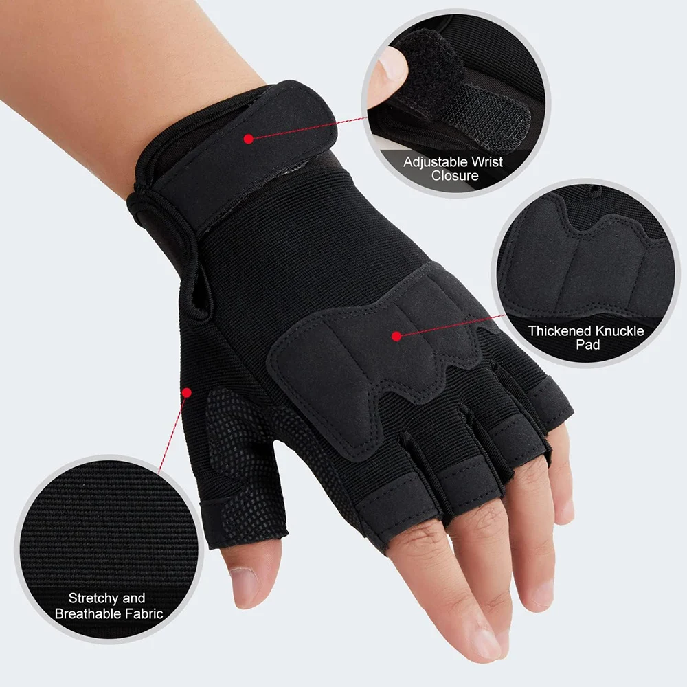 Half Finger Tactical Gloves Fingerless Gloves for Airsoft Shooting Hunting Hiking Cycling Driving Motorcycle Climbing ﻿ 3