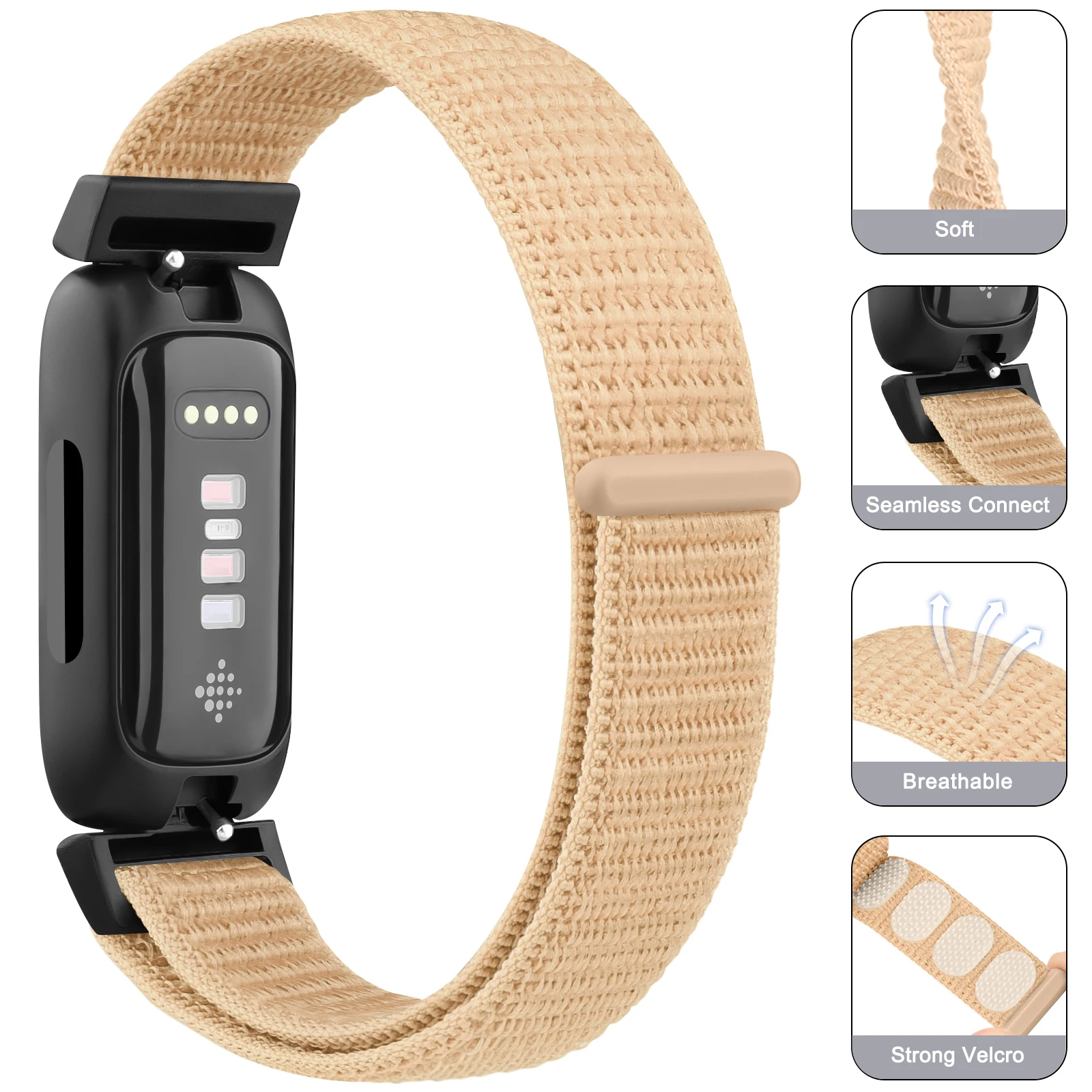 Nylon Strap For Fitbit Inspire 3 Watchband Adjustable Replacement Watchband Wrist Bracelet Accessories Sport Smartwatch correa