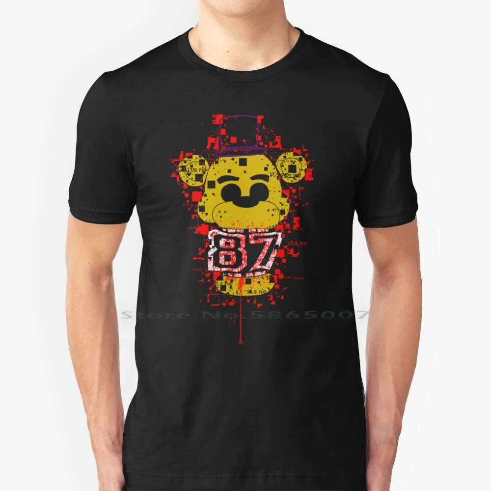 Five Nights At-It'S Me T Shirt 100% Cotone Fnaf 1 2 3 4 Nightmare Foxy Bonnie Chica Mangle Balloon Boy Puppet Golden Phone Guy