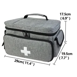 Compact Travel First Aid Kit & Multifunctional Medical Organizer Bag (GRAY)