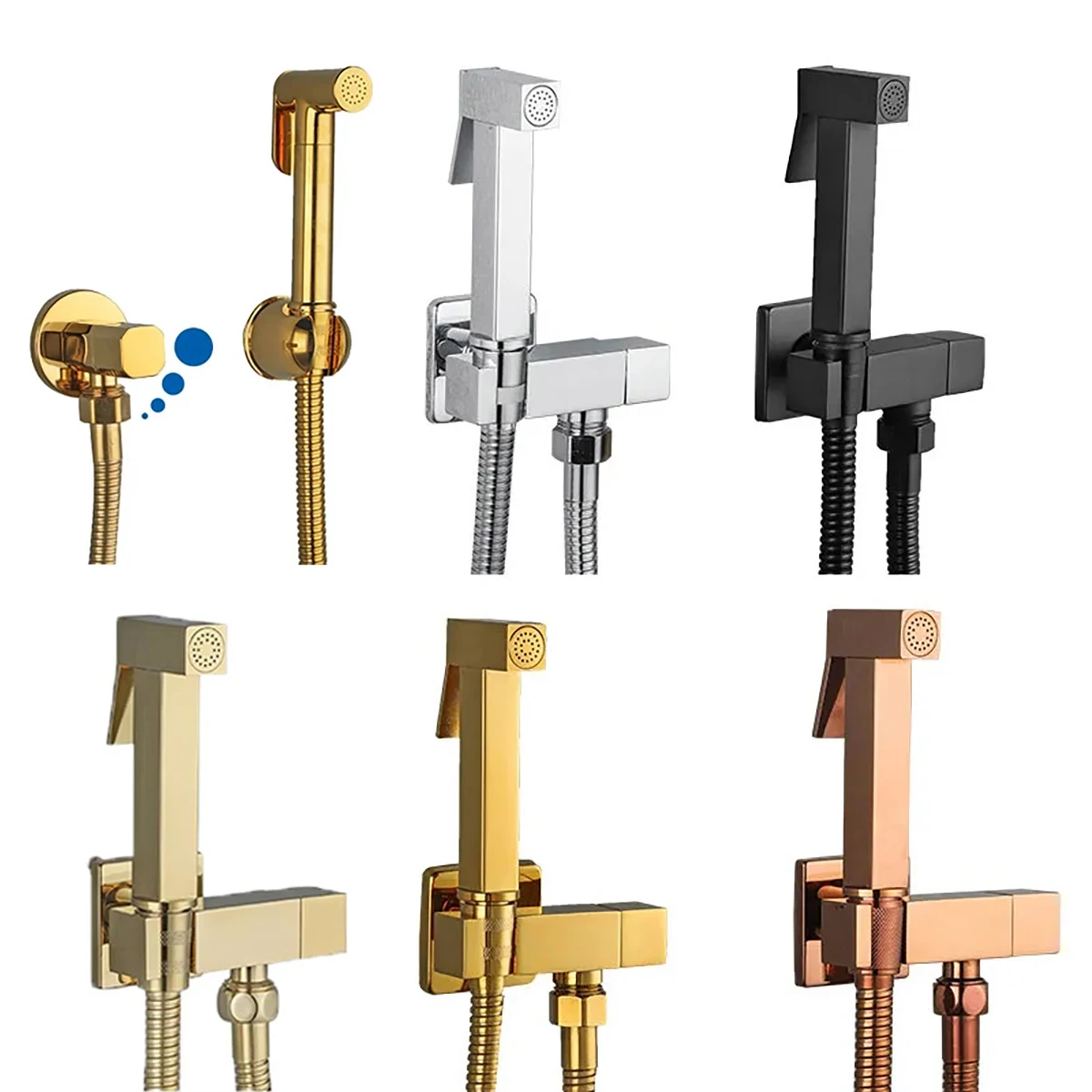 ULA ทองเหลือง Bidet ก๊อกน้ําทองมือถือห้องน้ํา Bidet Sprayer สุขอนามัยห้องน้ําก๊อกน้ําเดี่ยวน้ําเย็น TAP ทําความสะอาดด้วยตนเอง 1