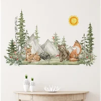 Hand Painted  Animals & Forest Wall Stickers for  Nursery
