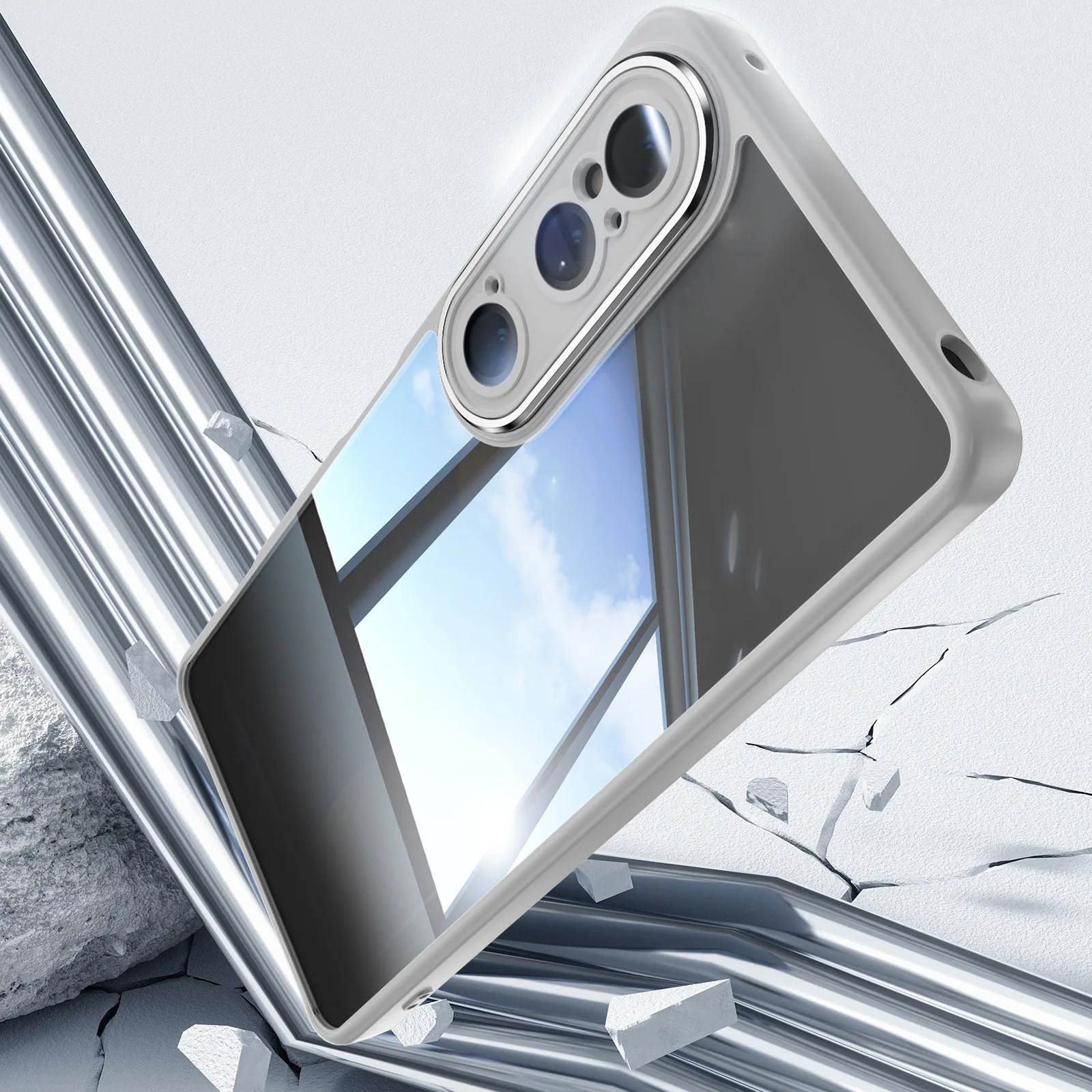 Premium Drop-Proof Phone Case with Metal Lens Protection and Separate Button Design