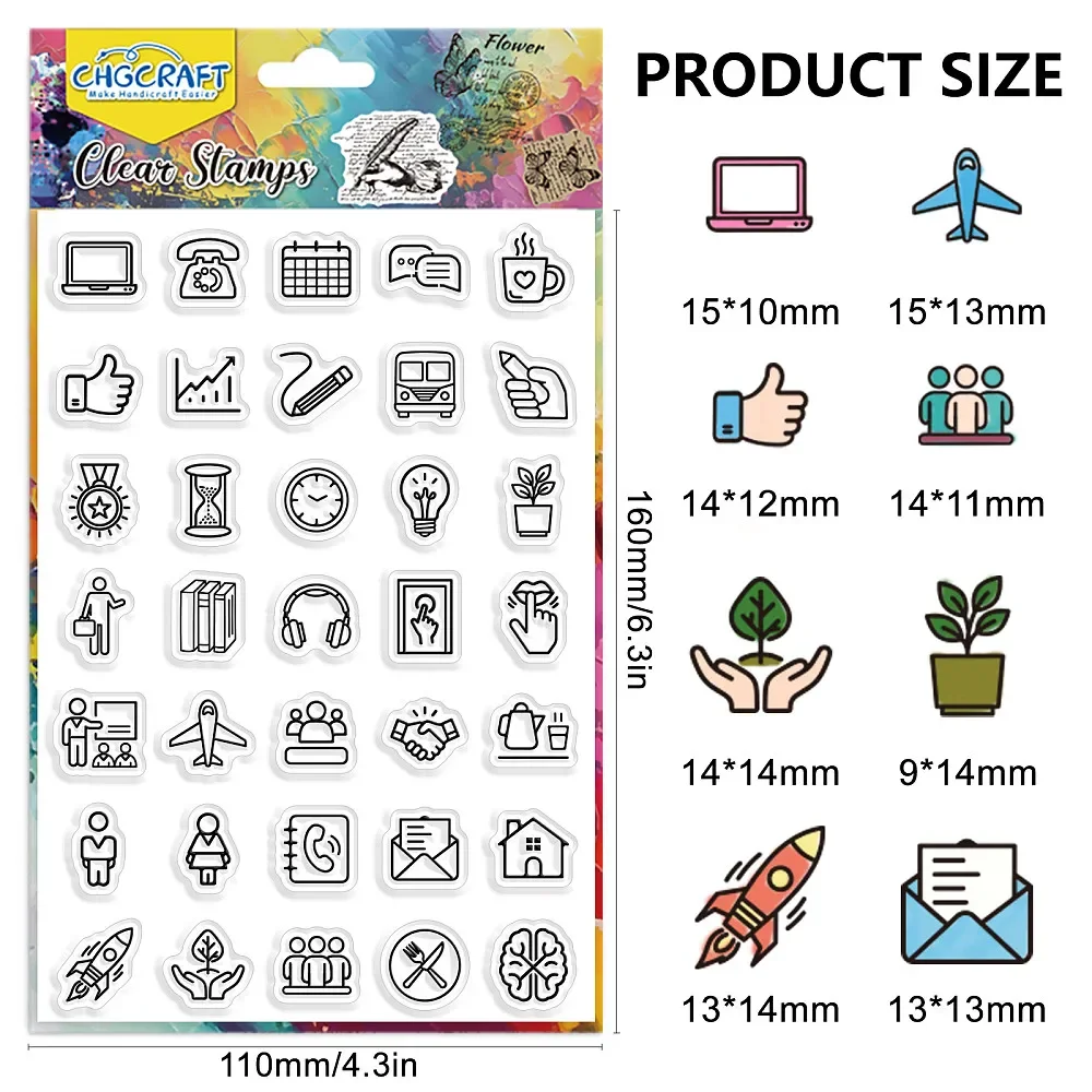DIY 스크랩북 사진 앨범 장식 카드 제작을 위한 PVC 플라스틱 투명 스탬프 혼합 모양 160x110mm