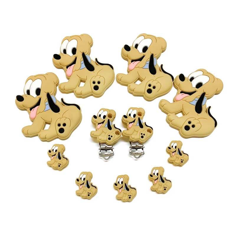 5/10pcs Silicone Disney Brutto Silicone Pacifier clip Molar Bead DIY Pacifier Chain Jewelry Accessories