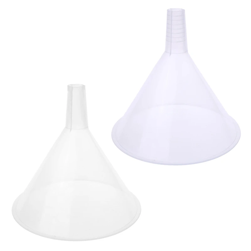 

50JA 150mm Plastic White Transparent Funnel For Garage / Car Liquids / Laboratory / K