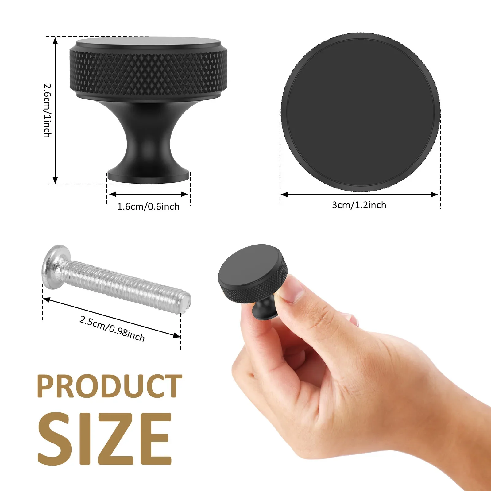 Furniture Handles Copper Cabinet Knobs Wardrobe Dresser Drawer Knobs Kitchen Cupboard Hardware Round Cabinet Door DIY