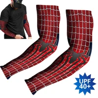 Summer Spider Arm Warmers Sport Arm Sleeves Manga Para Brazo Cycling Running Bike Elbow Sleeve Sunscreen Cuff Tattoo Guard Men 1