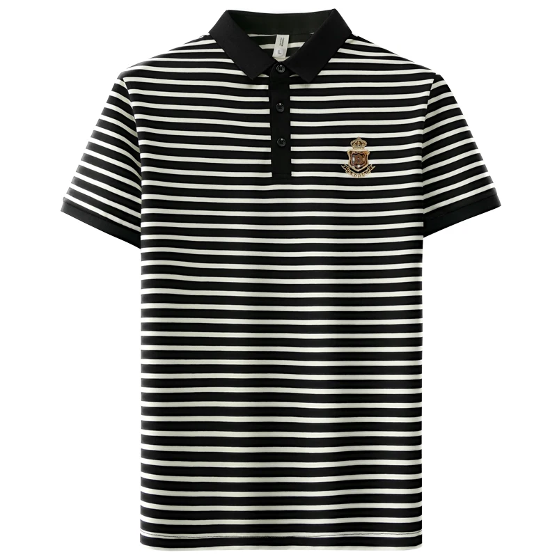 Men's Luxury Brand Summer Embroidered Striped Business Trend Polo Shirt New Casual Breathable Lapel T-Shirt Top Men's Clothing 6 S789cebdeb403407d80df446120c31de2i