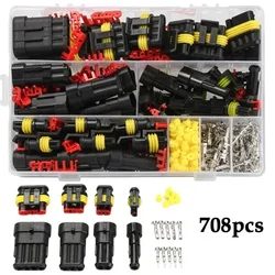 Waterproof Electrical Connector Kit for Automotive and Marine Applications (708pcs)