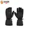 Savior Heat Winter Outdoor Sports Genuine Leather Sheepskin Electric Heating Gloves Motorcycle Gloves Hiking Gloves Waterproof 1