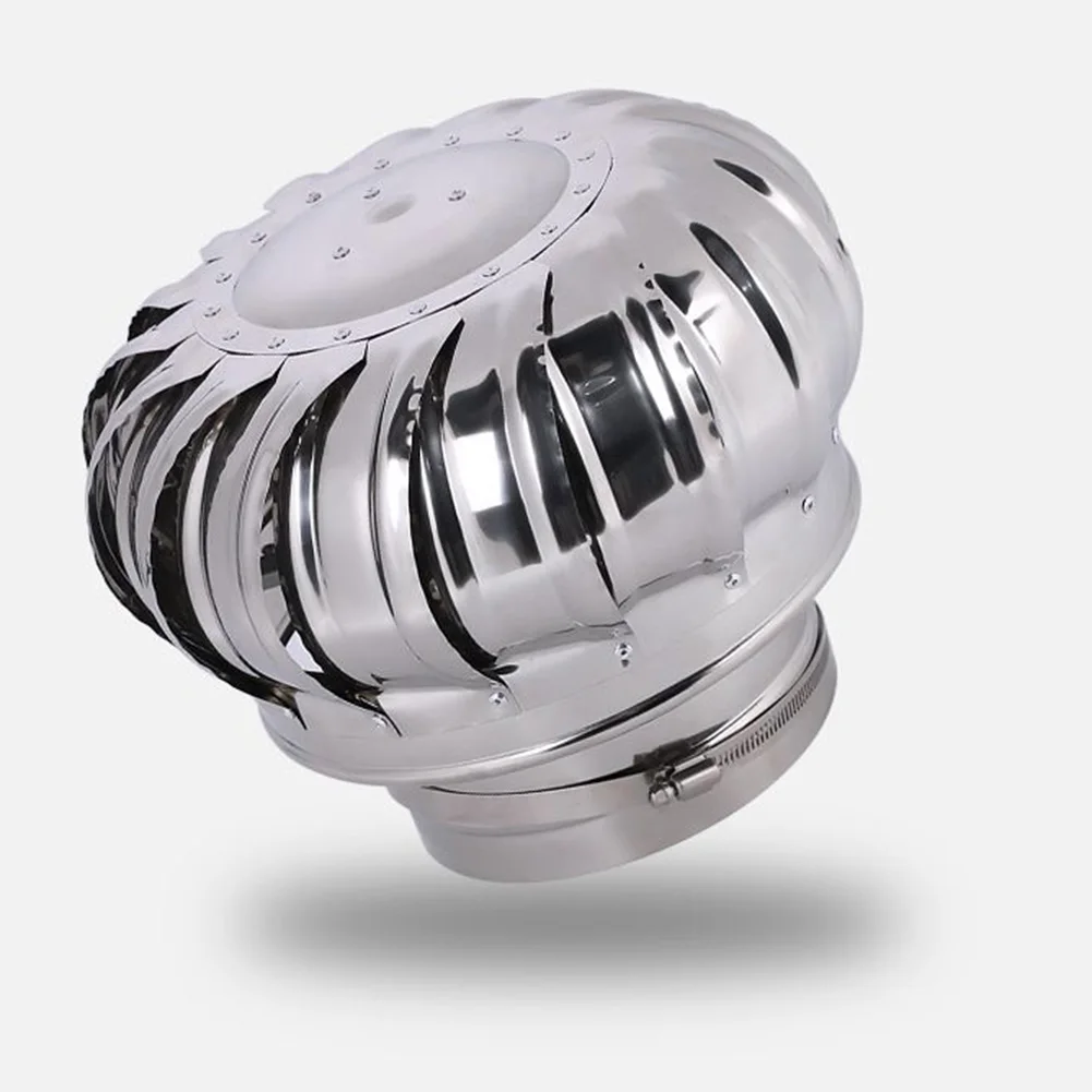

Rotating Stainless Steel Chimney Cowl Cap Protects Flue Pipe Ventilation Smoke Exhauster Factory Breeding Rainproof Ventilation