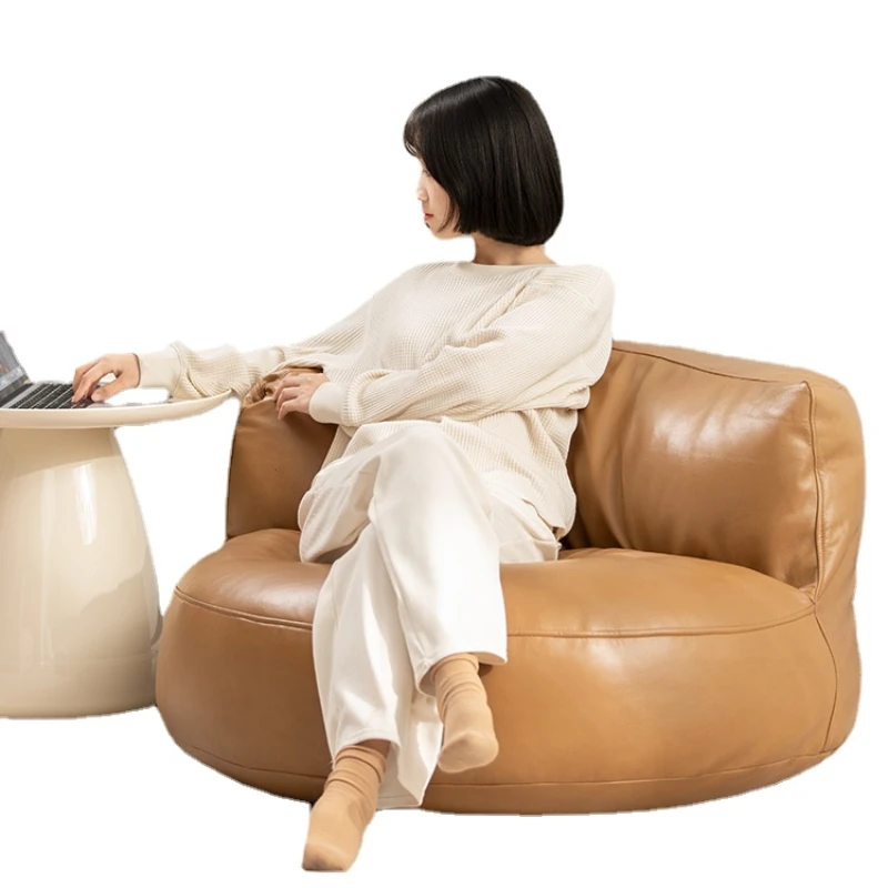 

Xl Lazy Sofa Leather Bean Bag Single Sofa Recliner Balcony Leisure Tatami