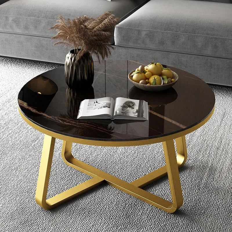 Marble Top Sofa Side Table Living Room Metal Dressing Modern Nordic