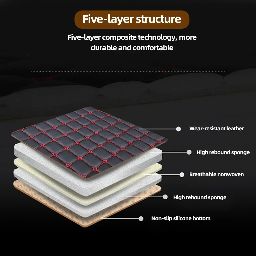 PU 가죽 자동차 시트 커버 범용 시트 쿠션 자동 의자 보호 커버 보관 주머니가있는 자동 보호 패드