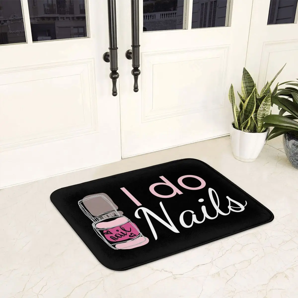 I Do Nails Fingernail Manicure Studio Non-slip Doormat Floor Mat Sand Scraping Carpet Rug for Kitchen Entrance Home Footpad Mats 6