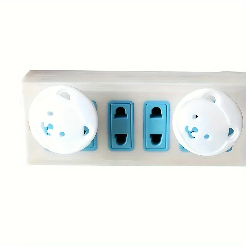 10-pcs EU Power Socket Safety Covers-Child Proof Outlet Protector with Anti-Shock Design, Easy Install Baby Proofing Plug Guards