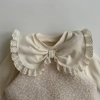 2024 Autumn New Baby Girl Long Sleeve T Shirts Infant Bow Bottoming Shirt Floral Casual Tops Toddler Kids Clothes Baby Tees 3