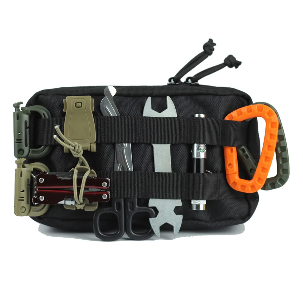 EDC Waist Bag Outdoor Camping EDC Tool Pouch Wallet Fanny Backpack Phone Bag Nylon Molle Hunting Waist Belt Pocket 4