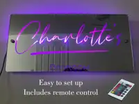 Personalized Name Mirror Light For Bedroom Flow LED Light Up Mirror for Wall  Christmas Valentine's Day Wedding Gifts - Image 6