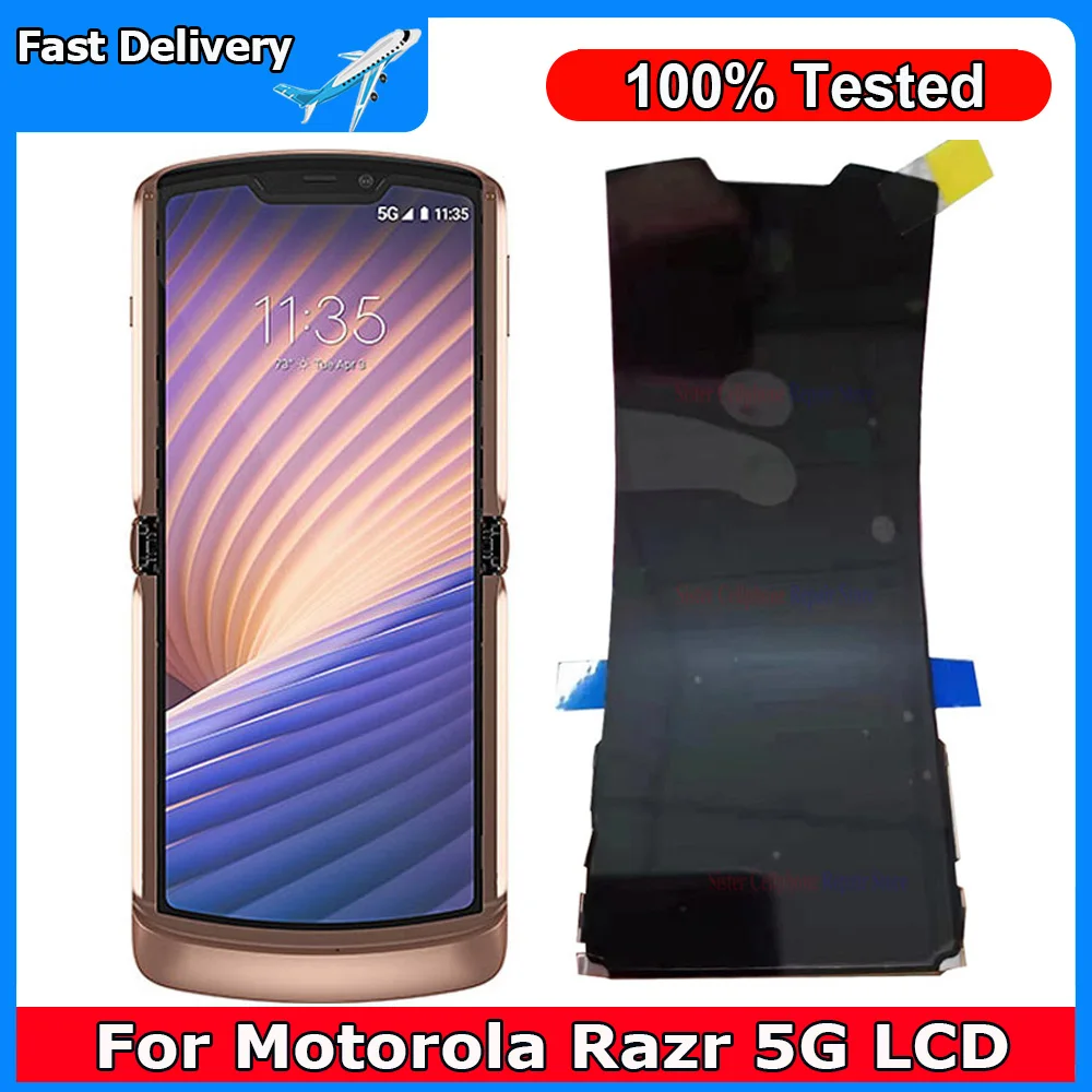 

6.2" P-OLED For Motorola Razr 5G 2020 LCD Display Touch Screen Digiziter Assembly Replace 2.7For Motorola Razr 5G small lcd