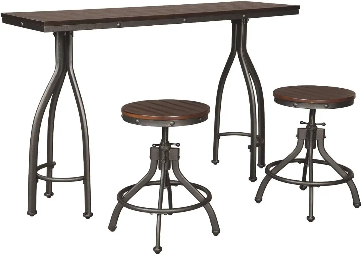 

Odium Urban Counter Height Dining Table Set with 2 Bar Stools, Gray