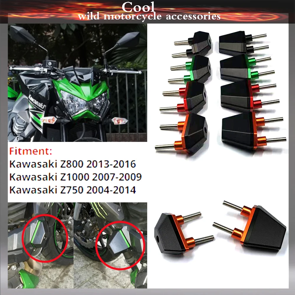 high quality High Quality Crash Pads Frame Sliders Protector For Kawasaki Z800 2013 - 2016 Z750 Z1000 Motorbike Accessories