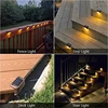 Warm White LED Solar Step Lamp Path Stair Outdoor Garden Lights Waterproof Balcony Light Decoration for Patio Stair Fence Light 6
