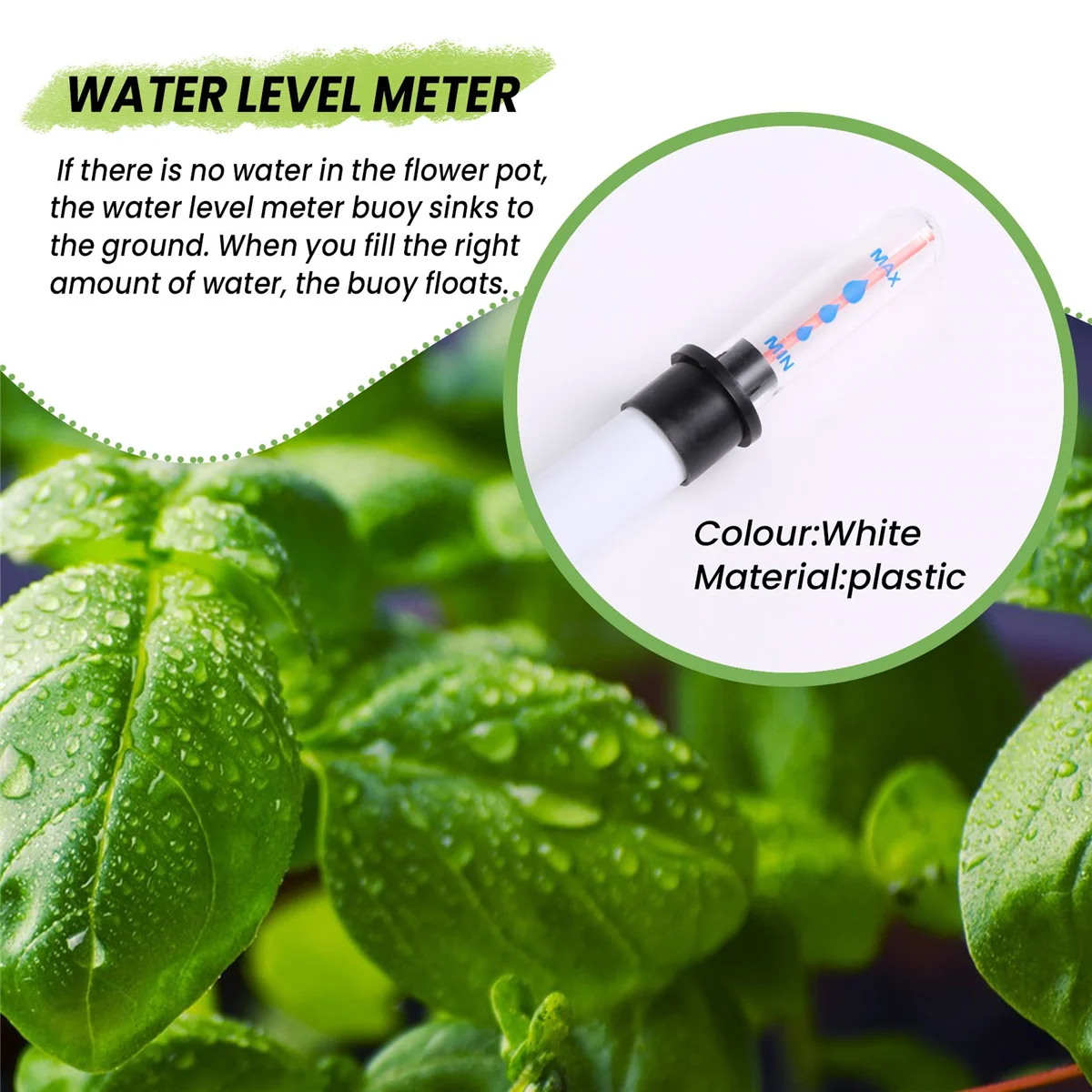 Pack of 10 Soil Moisture Meter, 20 cm Plant Water Level Indicator, Water Level Indicator, Soil Moisture Meter, Sensor 6