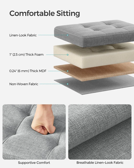 Small Folding Storage Ottoman Stool 3