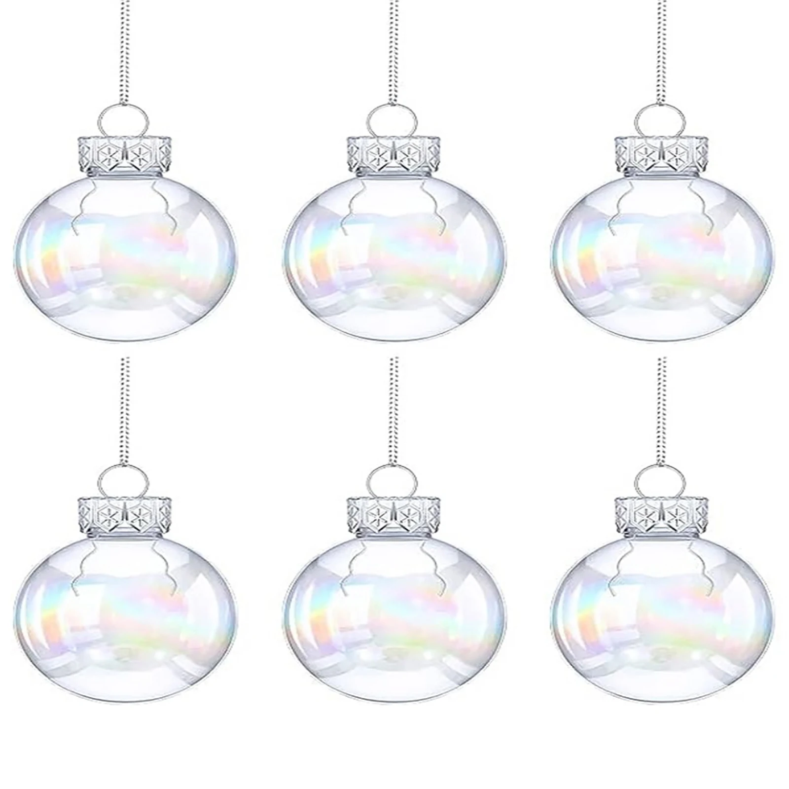 

Durable Decoration Ball Christmas Decoration Plastic Ball Set Christmas Decoration Clear Fillable Colorful DIY Crafts