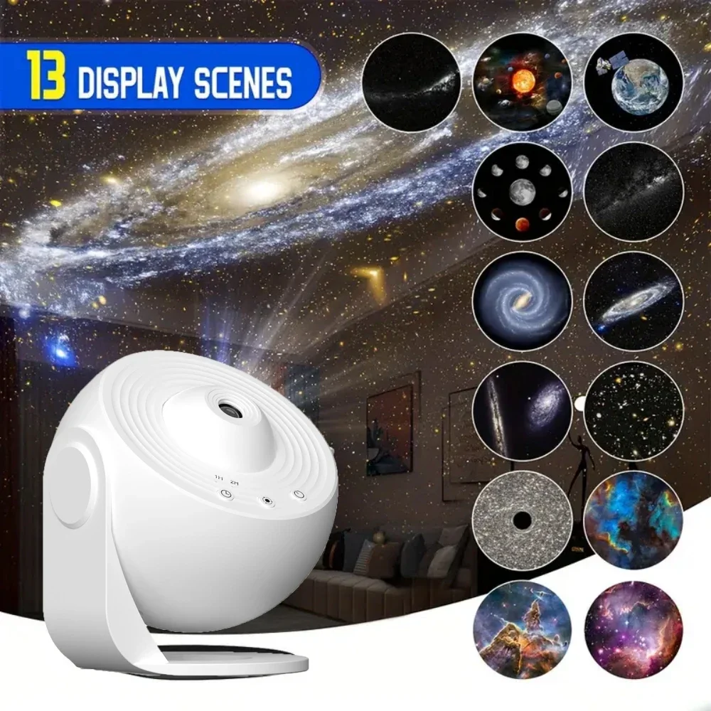 Starry Sky Galaxy Projector Night Light Projector 360 ° Rotating Planetarium Lamp Home Bedroom Wedding Decoration Atmosphere Upg