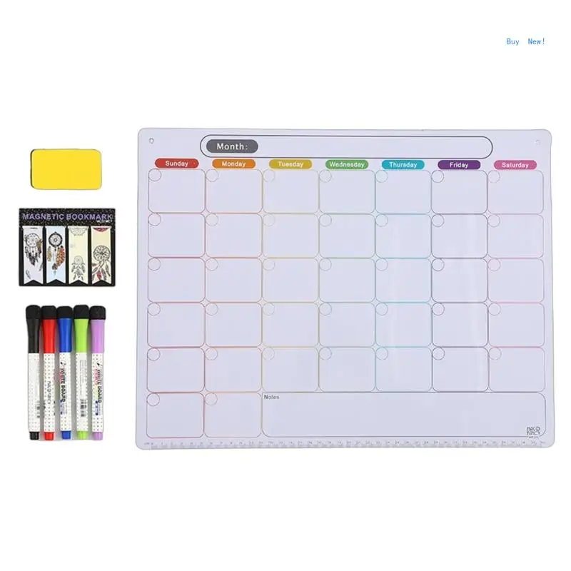Fridge Calendar Weekly Planner Memoboard Magnetic Whiteboard Calendar Monthly Planner Board Grocery Shopping List