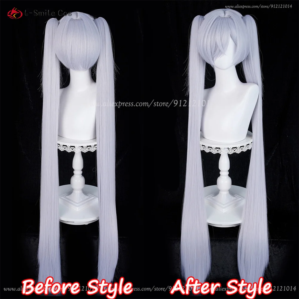 110cm Nikke Cinderella Cosplay Perücke Silber Lila Synthetik Hitzebeständig Anime Halloween 14 110cm Nikke Cinderella Cosplay Perücke Silber Lila Synthetik Hitzebeständig Anime Halloween 3