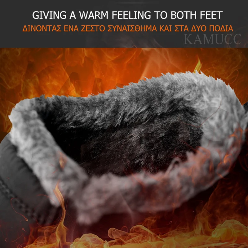 Winter Boots Women Warm Fur Winter Shoes for Women Ankle Boots Waterproof Snow Botas Mujer Slip on Black Female